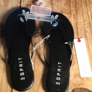 Esprit Black Size 6 sandals NWT
